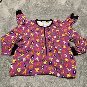 Tomboy X Pajamas Womens 3XL Purple One Piece All Over Print Alphabet Animal